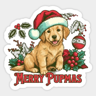 Puppy Christmas Sticker